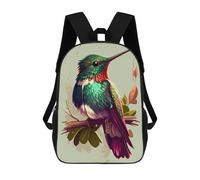 sinyumoney Hummingbird Cartoon School Bags Water Resistant Travel Backpack Computer Bag for Campus Outdoor Travel Sports 17inch