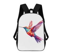 sinyumoney Hummingbird Colorful Face School Bags Water Resistant Travel Backpack Computer Bag for School/Work/Travel 17inch