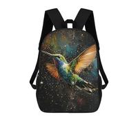 sinyumoney Hummingbird in Space Art Print Backpack School Bag Travel College Rucksack Backpacks for Girl, Teen Girls 17inch