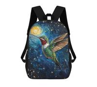 sinyumoney Hummingbird Night Sky Painting-1 Backpack School Bag Travel College Rucksack Backpacks for Girl, Teen Girls 17inch
