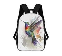 sinyumoney Hummingbird Watercolor Rucksack Water Resistant School Bag Business Backpack for Men, Women & Teenage Boys 17inch