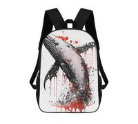 sinyumoney Humpback Whale Painting Children’s Backpack Girls Boys, Rucksack Bag, Daypack, Primary School, Perfect for Back to Kids School Or PE, Gifts And Travel 17inch