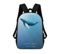 sinyumoney Humpback Whale School Bags Large Water Resistant Laptop Backpack for Campus Outdoor Travel Sports 17inch