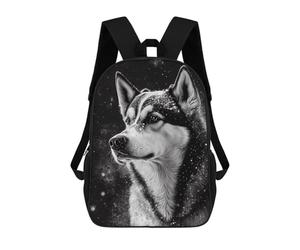 sinyumoney Husky Animal Snow Backpack School Bag Secondary Causal Travel High School Bags - Perfect for Travel, Work And Daily Use 17inch