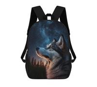 sinyumoney Husky Dog Galaxy School Backpack Large Water Resistant Laptop Backpack for Boys/Girls/Teenagers 17inch