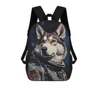 sinyumoney Husky Dog The Astronaut School Backpack Computer Rucksack for School/Work/Travel- Perfect for Travel, Work And Daily Use 17inch