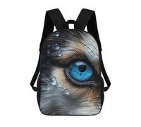 sinyumoney Husky Eye Close Up School Bags High Secondary School Bags Casual Backpack for Camping Outdoor Adventures And Daily Travel 17inch