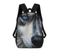 sinyumoney Husky Eyes School Backpack Water Resistant Computer Rucksack- Perfect for Travel, Work And Daily Use 17inch