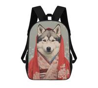 sinyumoney Husky Geisha School Backpack Large School Backpack for Boys for Campus Outdoor Travel Sports 17inch