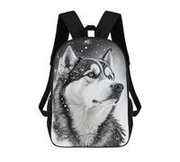 sinyumoney Husky Snow Animal School Backpack Large Water Resistant Laptop Backpack for Girls Boys Teenage 17inch