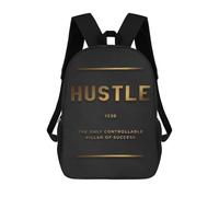 sinyumoney Hustle Definition Backpack School Daypacks Business Backpack Water Resistant Bookbag for Girls Boys Teenage 17inch