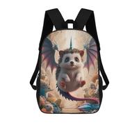 sinyumoney Hybrid Hedgehog with Dragon Wings School Bag Bookbag 3D Printed Children's Backpacks for Kids Boy Girl Book Bags Kids School Bag Travel Rucksacks 17inch