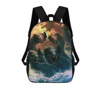 sinyumoney Hydra Sea Monster Backpack School Bag Lightweight Airport College Students Back Pack for Men/Women 17inch