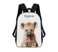 sinyumoney Hyena Baby Backpack with Pocket 3D Printed Backpacks, Travel Rucksacks Book Bags Kids School Bag 17inch