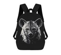 sinyumoney Hyena Portrait in Black And White School Bags Work Laptop Backpack Rucksack Bag for Camping Outdoor Adventures And Daily Travel 17inch