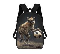 sinyumoney Hyena Soccer Player Children's School Backpack Fashion Casual Children's Backpacks 3D Printed School Bags Boy Large Backpack 17inch