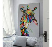 sinyumoney I Am A Shy Giraffe Canvas Poster Wall Art Prints Poster Wall Decor for Kitchen Hallway Shelf Decor 08x12inch(20x30cm)