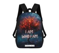sinyumoney I Am Who I Am Backpack School Bag Large Water Resistant Laptop Backpack for Girls Boys Teenage 17inch