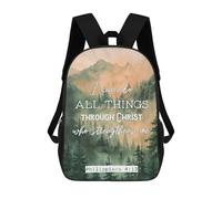 sinyumoney I Can Do All Things School Backpack Business Laptop Rucksack Bag Unisex Casual Daypack for Boys/Girls/Teenagers 17inch