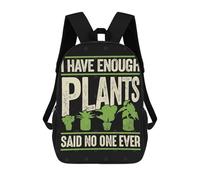 sinyumoney I Have Enough Plants Rucksack Water Resistant Travel Backpack Computer Bag for School/Work/Travel 17inch