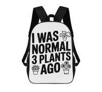 sinyumoney I Was Normal 3 Plants Ago Backpack School Lightweight Airport College Students Back Pack for Campus Outdoor Travel Sports 17inch