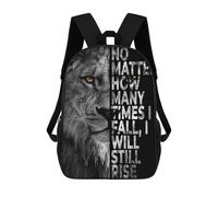 sinyumoney I Will Rise School Bags Work Laptop Backpack Rucksack Bag for Camping Outdoor Adventures And Daily Travel 17inch