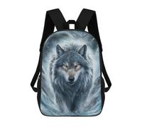 sinyumoney Ice Age Wolf Backpack, Children's Backpack, Student School Bag Bookbag Rucksack, 3D Printed School Bag for Boys Girls 17inch