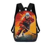 sinyumoney Ice Hockey Player School Backpack Large Lightweight Casual Backpack for Girls Boys Teenage 17inch