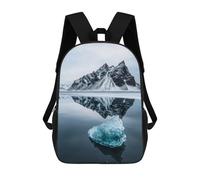 sinyumoney Iceberg Reflection Children's Backpacks 17inch School Backpack 3D Printed Bag Bookbag for Kids Travel Rucksacks Boy Girl Book Bags Kids School Bag