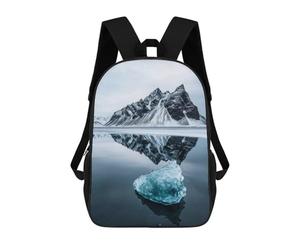 sinyumoney Iceberg Reflection Children's Backpacks 17inch School Backpack 3D Printed Bag Bookbag for Kids Travel Rucksacks Boy Girl Book Bags Kids School Bag