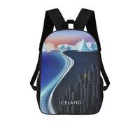 sinyumoney Iceland 1 School Bags Lightweight Casual Daypack School Backpacks for School/Work/Travel 17inch