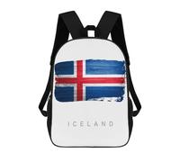 sinyumoney Iceland Children's Backpacks School 3D Printed Bag Bookbag for Kids Travel Rucksacks Boy Girl Book Bags Kids School Bag 17inch