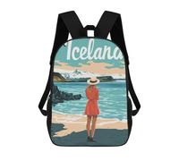 sinyumoney Iceland Travel Poster Rucksack Computer Rucksack for School/Work/Travel for Teenage Girls Boys Women Men 17inch