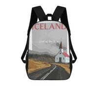 sinyumoney Iceland Travel Vintage Backpack School Rucksack Casual Daypacks School Work Travel Bag for Girl, Teen Girls 17inch