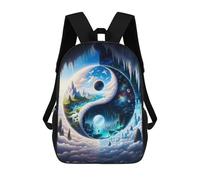 sinyumoney Iceland Yin And Yang Children's Backpacks 17inch School Backpack 3D Printed Bag Bookbag for Kids Travel Rucksacks Boy Girl Book Bags Kids School Bag