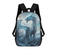 sinyumoney Icy Dragon Fantasy Art School Backpack Water Resistant Travel Backpack Computer Bag for Men, Women & Teenage Boys 17inch