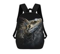sinyumoney Iguana Close Up School Backpack Lightweight Schoolbag Dayback Bookbag College for Men, Women & Teenage Boys 17inch