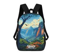 sinyumoney Iguazu National Park Illustration School Backpack School Secondary High School College Backpack Travel for Men/Women 17inch