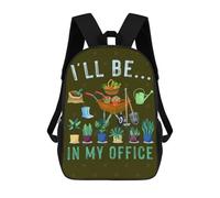 sinyumoney Ill Be in My Office Rucksack Daypacks Business Backpack Water Resistant Bookbag for Girl, Teen Girls 17inch