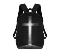 sinyumoney Illuminated Christian Cross Backpack School Lightweight Schoolbag Dayback Bookbag College for Men, Women & Teenage Boys 17inch