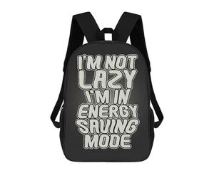sinyumoney Im Not Lazy Funny Quote School Backpack Business Durable Laptop Bag for Camping Outdoor Adventures And Daily Travel 17inch