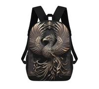 sinyumoney Immortal Phoenix God Kids School Backpack 17 Inch School Bag 3D Printed School Bag for Boys Elementary And Middle School Students