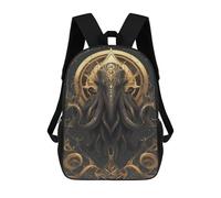 sinyumoney Imperial Cthulhu Art Deco Children's 17 Inch School Backpack 3D Printed Casual Daypacks for Kids Travel Rucksacks Book Bags Kids School Bag