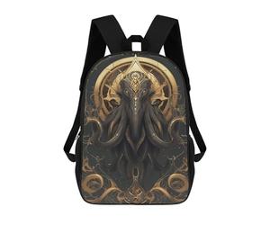 sinyumoney Imperial Cthulhu Art Deco Children's 17 Inch School Backpack 3D Printed Casual Daypacks for Kids Travel Rucksacks Book Bags Kids School Bag