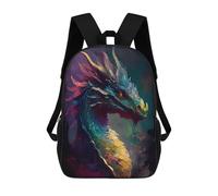 sinyumoney Impressionist Dragon Backpacks 3D Printed Kids School Backpack Outdoor Casual Daypack Fashion Casual Children Backpacks Cute Travel Bags 17inch