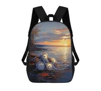 sinyumoney Impressionist Inspired Persistence of Memory Backpacks Kids School Backpack School Bag 3D Printed Fashion School Bags for Boys Elementary And Middle School Students 17inch