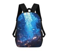 sinyumoney In The Depths Backpack 3D Printed Children's School Backpack for Kids High Capacity Travel Rucksacks Book Bags Kids School Bag Back Pack 17inch