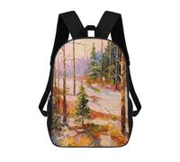 sinyumoney In Winter in The Forest Ronaldo Backpack, Children's Backpack, Student School Bag, Book Bag, 3D Printed School Bag For Boys And Girls, 17inch