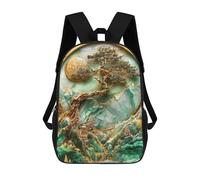 sinyumoney Inaris Sacred Grove Kintsugi Art Children's School Backpack 3D Printed for Kids Travel Rucksacks Book Bags Kids School Bag 17inch