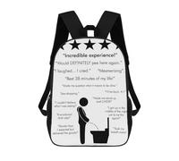 sinyumoney INCREDIBLE PEE WHITE Rucksack Fashion Stationery Backpack Waterproof Casual Daypacks for Men/Women 17inch